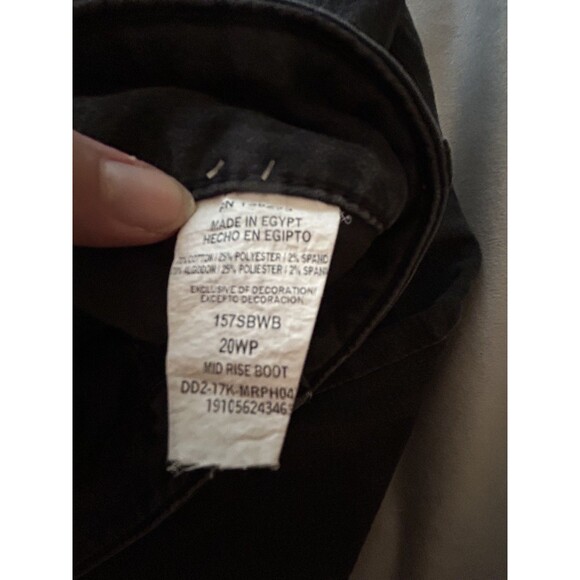 Riders by Lee Women's Size 20WP Black Midrise Bootcut Jeans Denim Pants - Picture 4 of 8